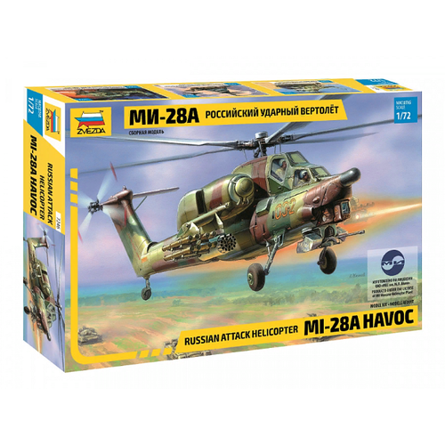 Сборная модель ZVEZDA Российский ударный вертолёт Ми-28А (7246) 1:72