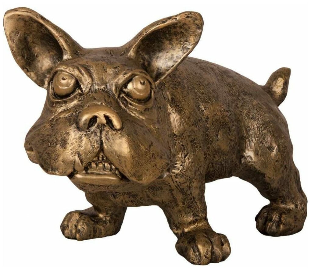 Садовая скульптура BOGACHO Собака Клайд бронзового цвета ручная работа - фотография № 7