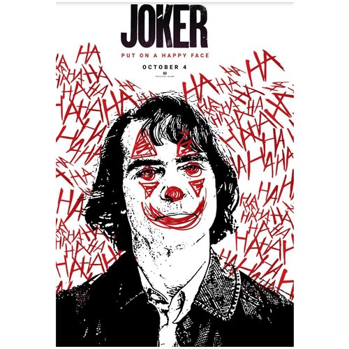 Постер / Плакат / Картина Джокер - Рисунок 50х70 см в раме