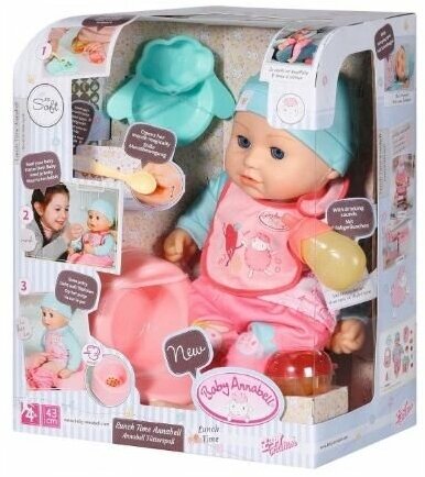 Игрушка Baby Annabell Кукла многофункциональная "Время обеда", 43 см. кор