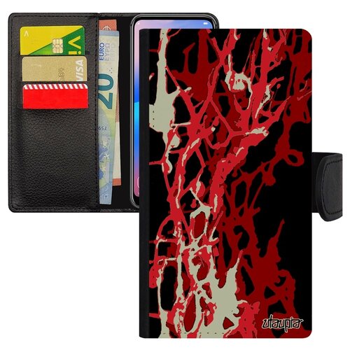 фото Чехол книжка на смартфон iphone xr, "огонь" узор эффект utaupia