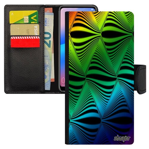 фото Чехол книжка на смартфон redmi 6a, "иллюзия волны" смерч кружение utaupia