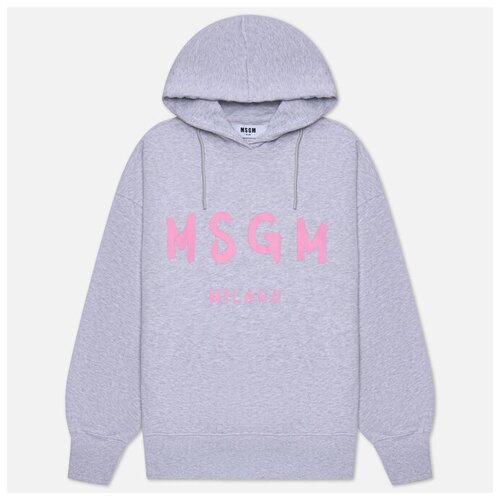 фото Женская толстовка msgm msgm milano hoodie серый, размер xs