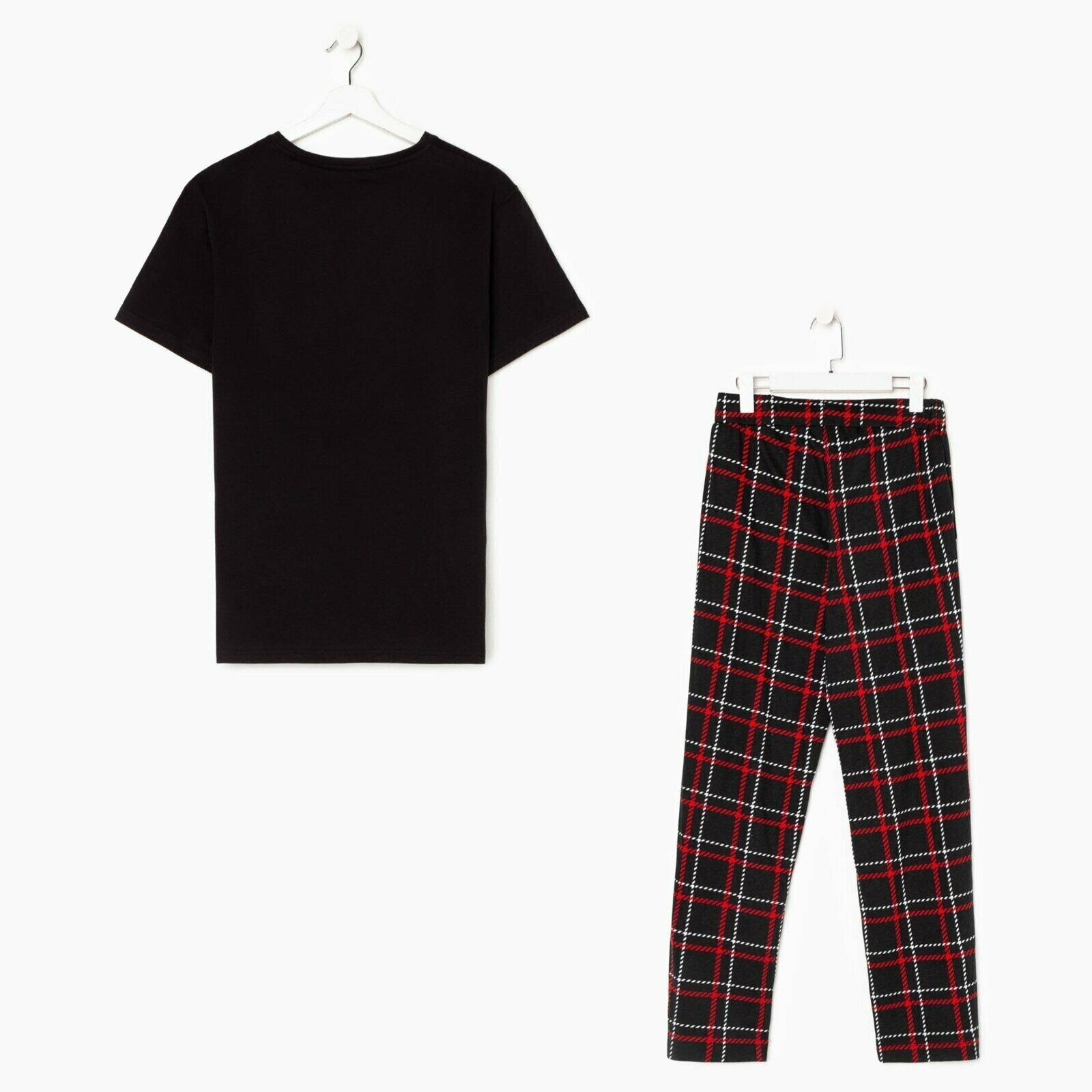 Пижама Kaftan, футболка, брюки, размер 52, черный - фотография № 7