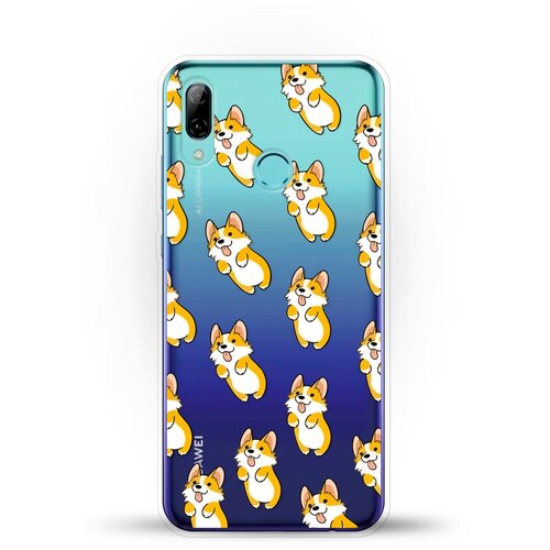 фото Силиконовый чехол узор из корги на huawei p smart (2019) andy & paul