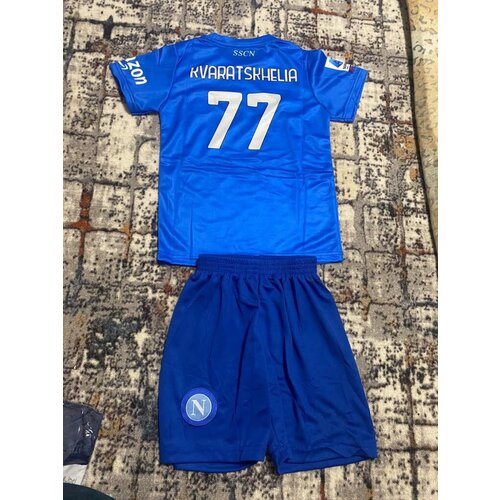 Спортивная форма  для мальчиков, футболка и шорты, размер 20, синий