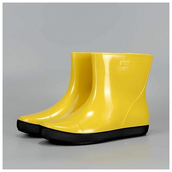 фото Полусапожки женские "NordMan Alida" из ПВХ желтый-черный раз. 40