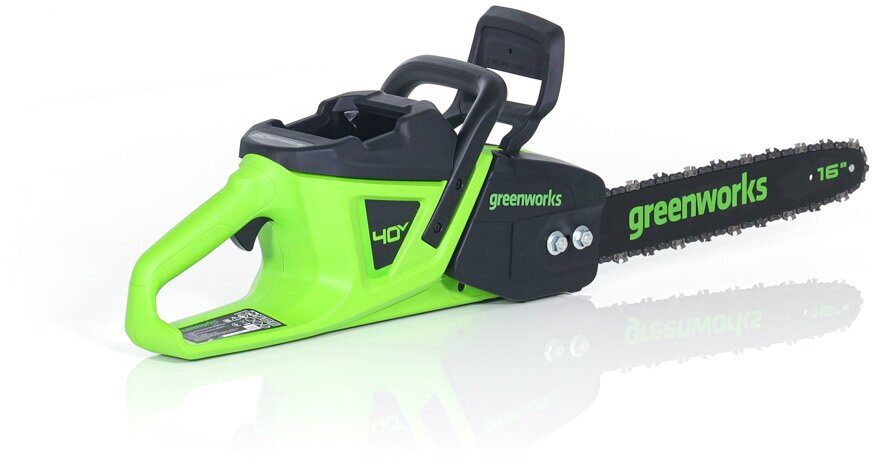 Цепная пила аккумуляторная Greenworks Арт. 2008807, 40V, 40 см, 2000 Вт, бесщеточная, без АКБ И ЗУ - фотография № 14