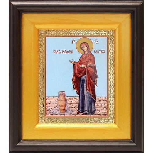 Икона Божией Матери Геронтисса, широкий киот 16,5*18,5 см икона божией матери державная широкий киот 16 5 18 5 см