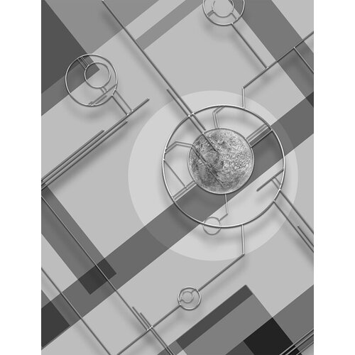 Моющиеся виниловые фотообои GrandPiK Круги серебро. Черно-белые. Лофт, 200х260 см моющиеся виниловые фотообои grandpik круги серебро черно белые лофт 300х260 см
