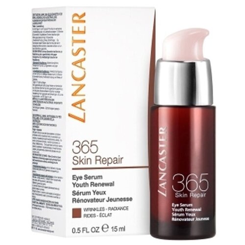 восстанавливающая омолаживающая сыворотка для лица lancaster 365 skin repair serum youth renewal Lancaster Восстанавливающая омолаживающая сыворотка для кожи вокруг глаз 365 Skin Repair Youth Renewal, 15 мл