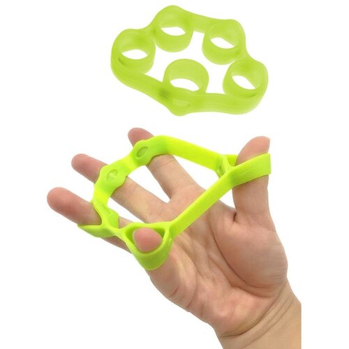 Кистевой эспандер для пальцев рук подходит для тонких и средних размеров пальцев рук бренд картофан изготовлен из мягкого силикона цвет голубой нагрузка 4 кг 400₽