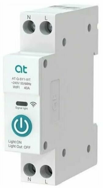 WiFi выключатель на DIN рейку AT-Q-SY1-WT (25A)