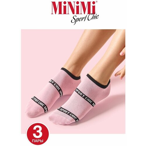 Носки MiNiMi, 3 пары, размер 35-38 (23-25), розовый носки женские х б minimi sport chic 4300 набор 4 шт размер 39 41 giallo желтый