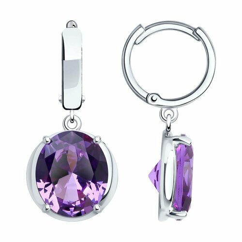 Серьги Яхонт 2705219, серебро, 925 проба, ситалл