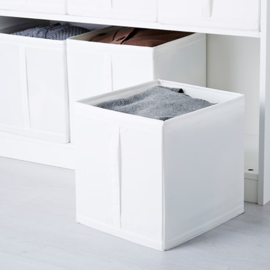 Коробка для хранения, 3 шт, белый, аналог Икея скубб / SKUBB, 31х34х33 см. - фотография № 5