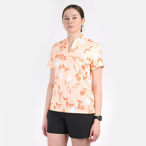 Поло NIKE Breathe Womens Printed Golf Polo, размер L, оранжевый