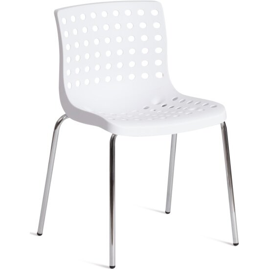 Стул Tetchair SKALBERG (mod. C-084-A) / 1 шт. в упаковке металл/пластик, 46 х 56 х 79 см, White (белый) / Chrome (хром)