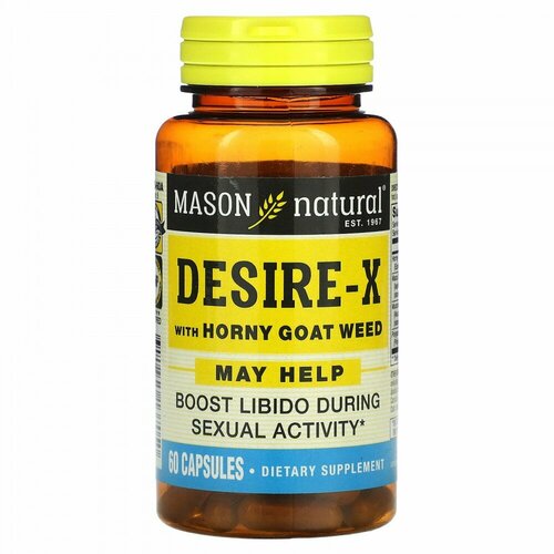 Mason Natural, Desire-X with Horny Goat Weed, 60 Capsules