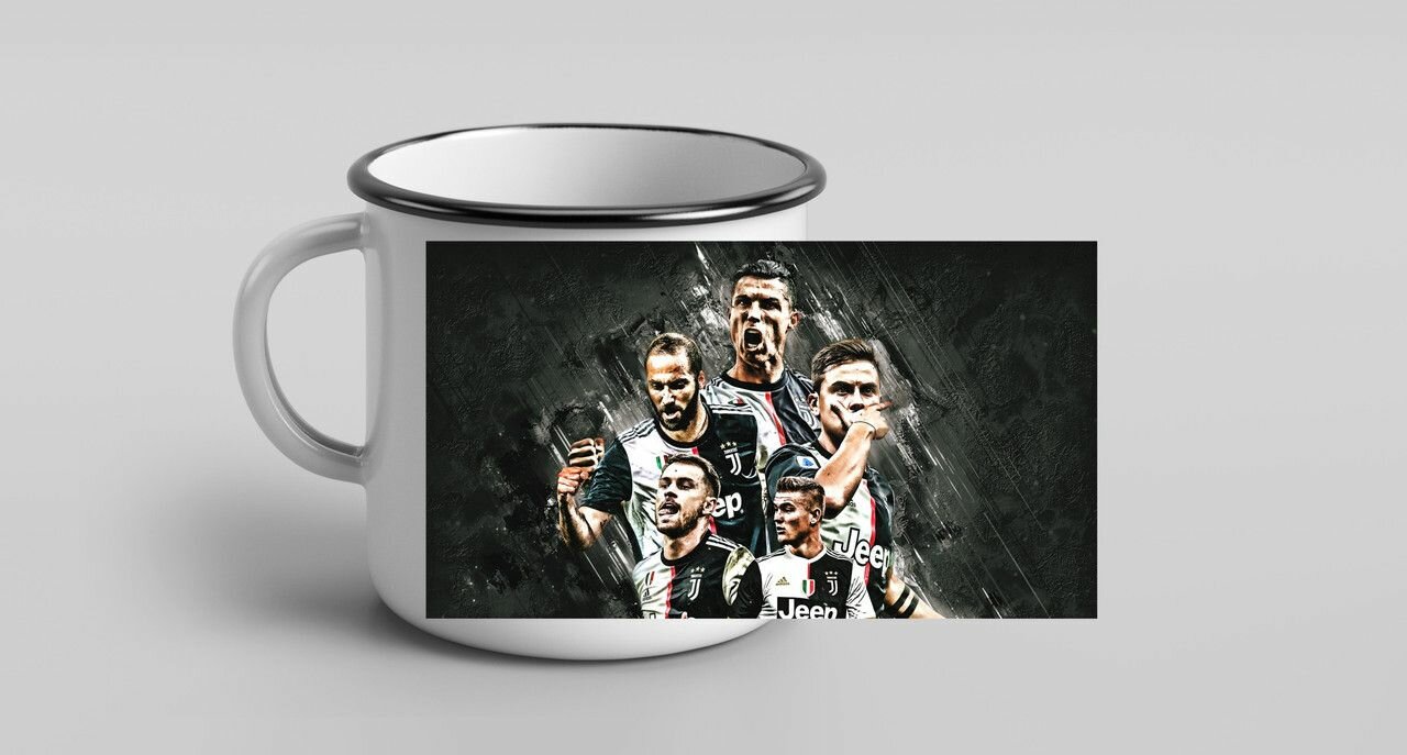 Кружка GOODbrelok металлическая эмалированная Ювентус, Juventus - 0004