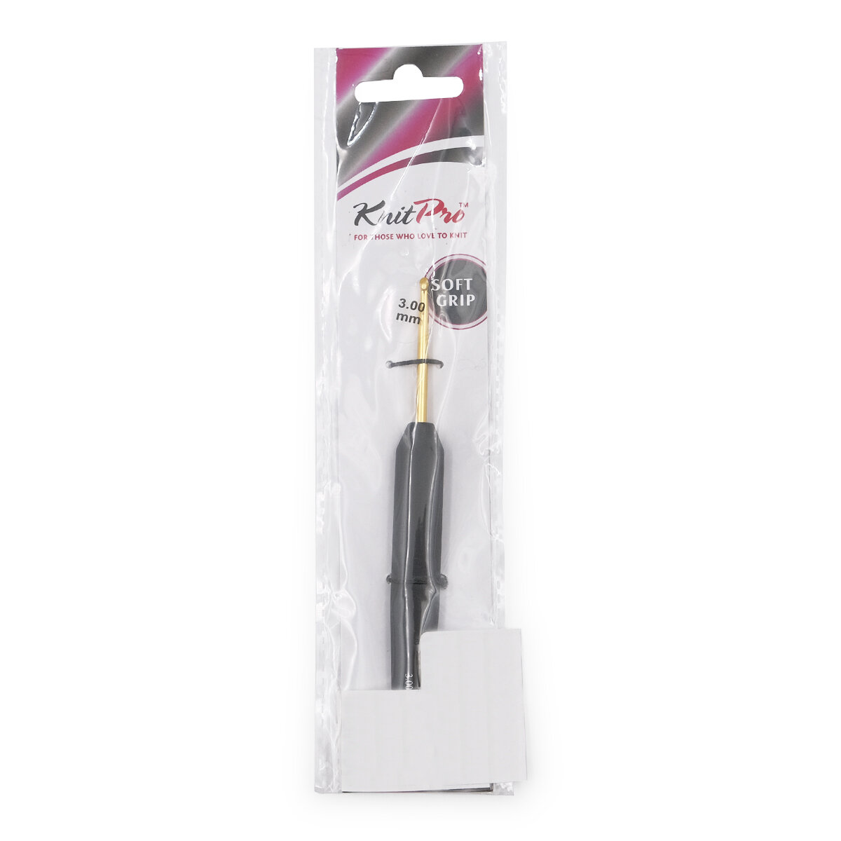 30803 Крючок алюминиевый 3.00 mm с черной ручкой (золотой наконечник) KnitPro Knit Pro - фото №6