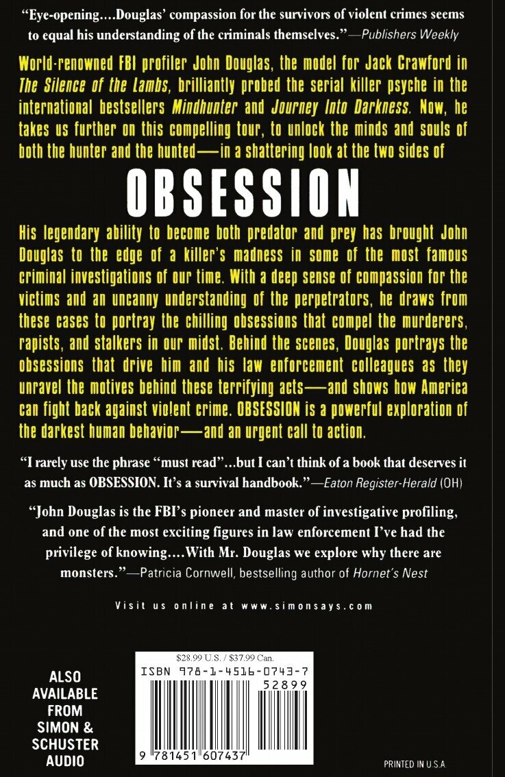Obsession (John E. Douglas, Mark Olshaker) - фото №2