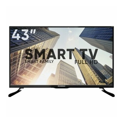 LCD(ЖК) телевизор Soundmax SM-LED43M02S 43 телевизор grundig 43ggf6900b full hd черный смарт тв android drh000