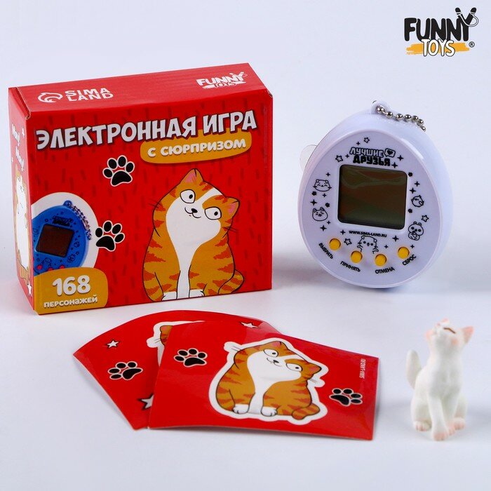 Funny toys Электронная игра с сюрпризом «Угадай кто внутри», с наклейками