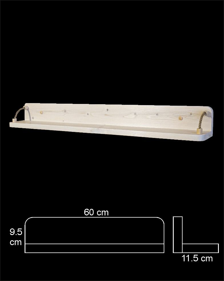 Деревянная полка TOPSFIELD WHITE 600 х 115 х 95