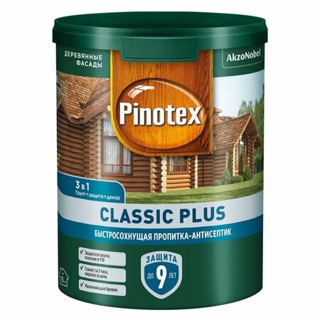 PINOTEX CLASSIC Plus RU Пропитка Палисандр 0,9л