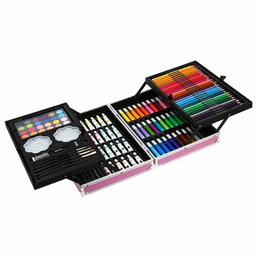 Набор для рисования складной в чемоданчике розовый 2464₽