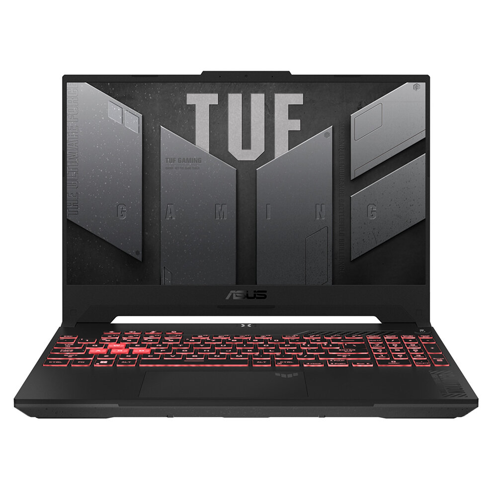 Ноутбук ASUS TUF Gaming A15 FA507NV-LP103, 15.6" FullHD (1920x1080) IPS 144 Гц/AMD Ryzen 5 7535HS 3.3 ГГц, 6 ядер/16 ГБ DDR5 4800 МГц/512 ГБ SSD/NVIDIA GeForce RTX 4060 8 ГБ/Без операционной системы, серый (90NR0E85-M00BJ0)