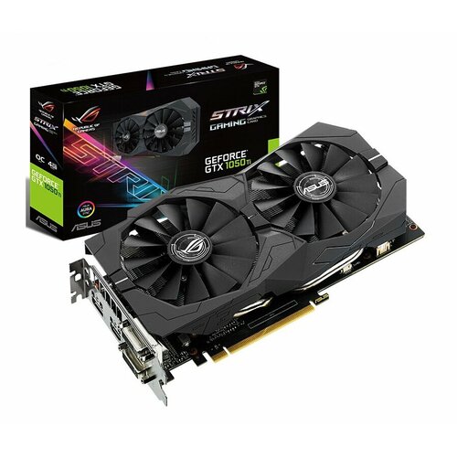 Видеокарта PCI-E Asus GeForce 1050Ti Strix OC PCI-E 30 4 ГБ GDDR5 128 бит 1379 МГц - 1506 МГц DisplayPort HDMI DVI-D 1688800₽