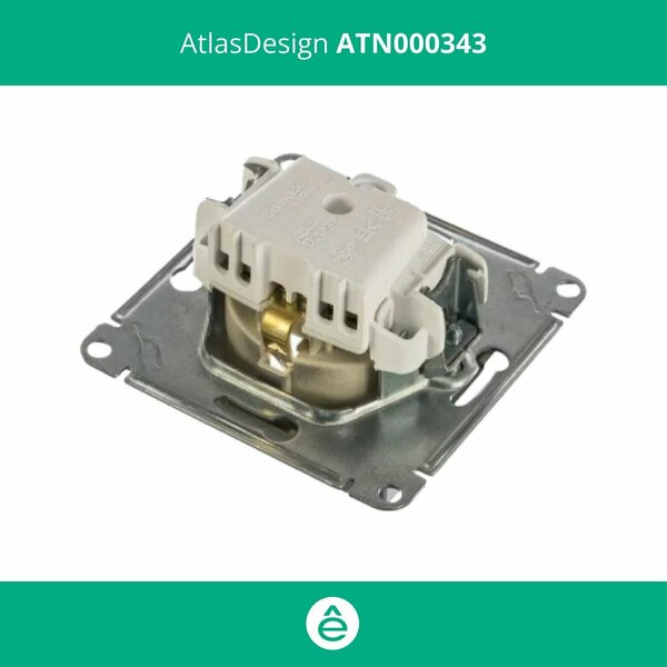 Розетка алюминий AtlasDesign с заземлением ATN000343 Schneider Electric / Systeme Electric 4шт