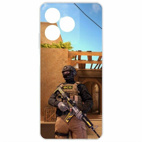 Чехол накладка Krutoff Clear Case Cтандофф 2 (Standoff 2) ФСБ для Realme C51