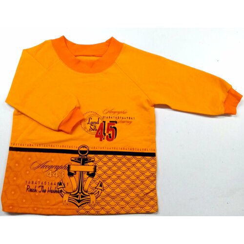 Толстовка ПАПА МАМА, размер 26/98, оранжевый