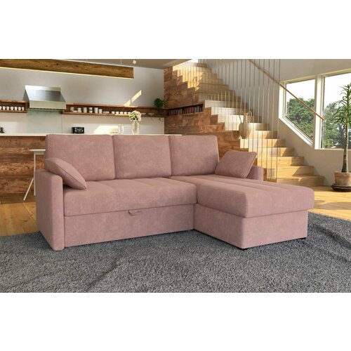 Угловой диван Римини розовый