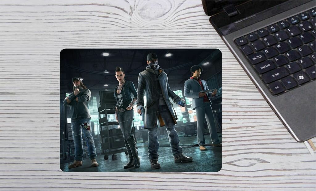Коврик для мышки игровой 36 на 29 см MIGOM Watch Dogs, Сторожевые псы №3