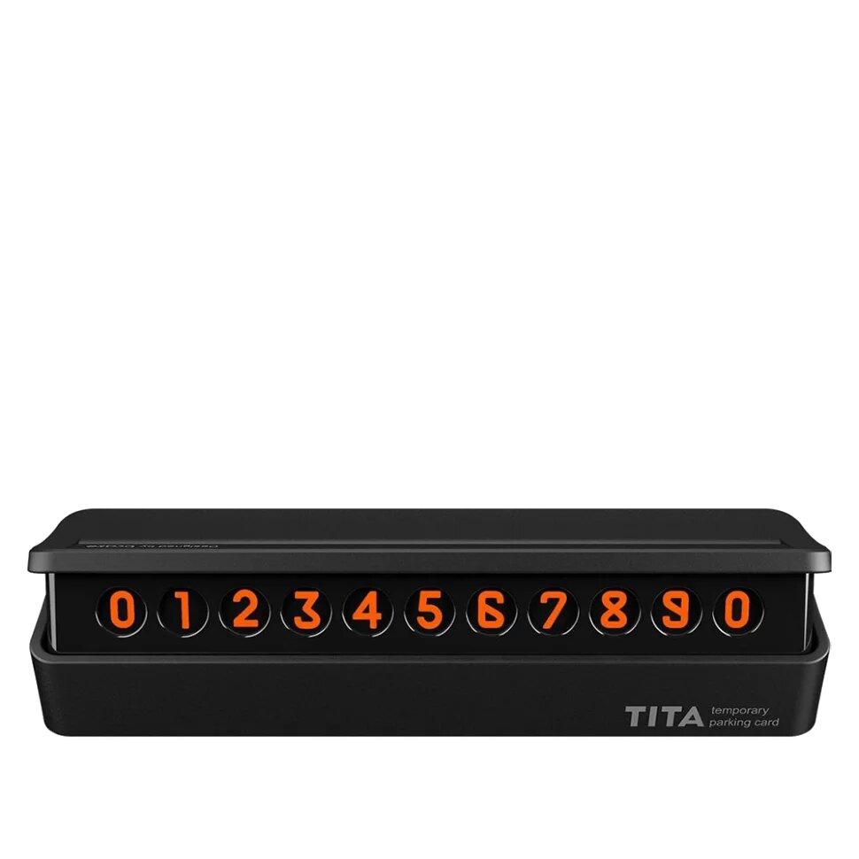 Автовизитка Tita Temporary Parking card, черная