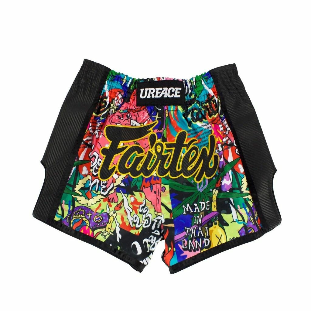 Шорты спортивные Fairtex, размер XL, белый, розовый, черный, желтый — фото 1