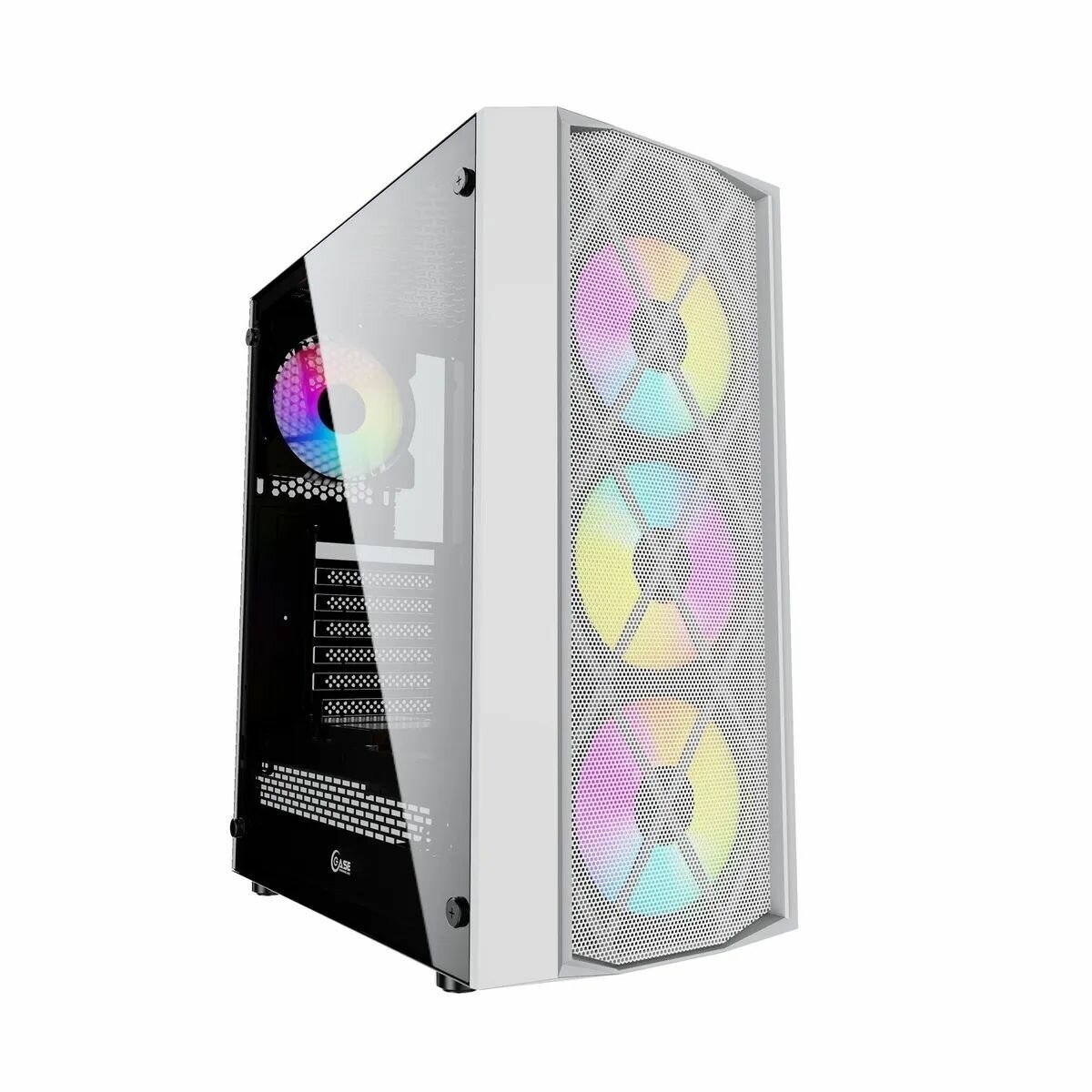 Корпус Powercase Rhombus X4 Mesh LED White, без БП, с окном, подсветка