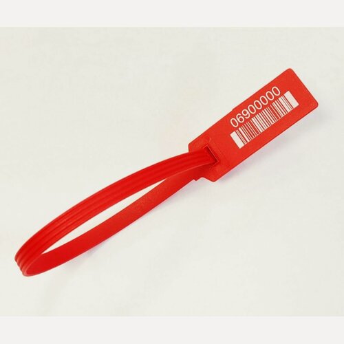 Изображение товара Пломба пластиковая номерная ЭКОфикс, 220мм, красный, 50шт, 20 уп.