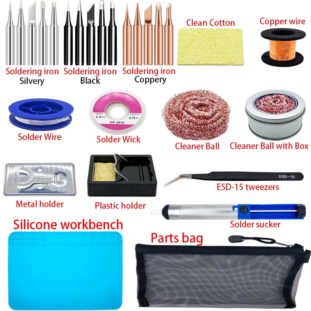 Изображение Электрический паяльник 220В/110В, KIT 8, 220V EU Plug Version