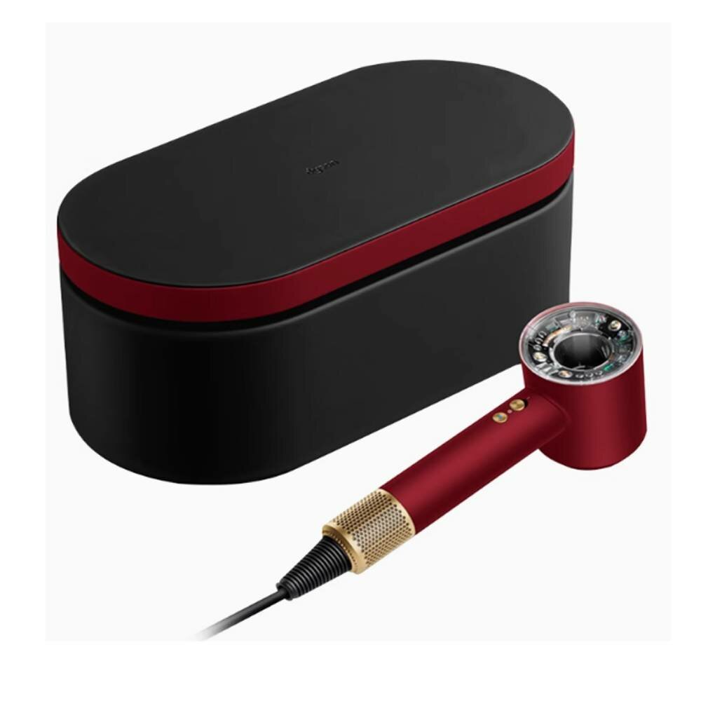 Фен Dyson Supersonic HD16 Nural red velvet/gold (красный бархат/золото) (кейс)