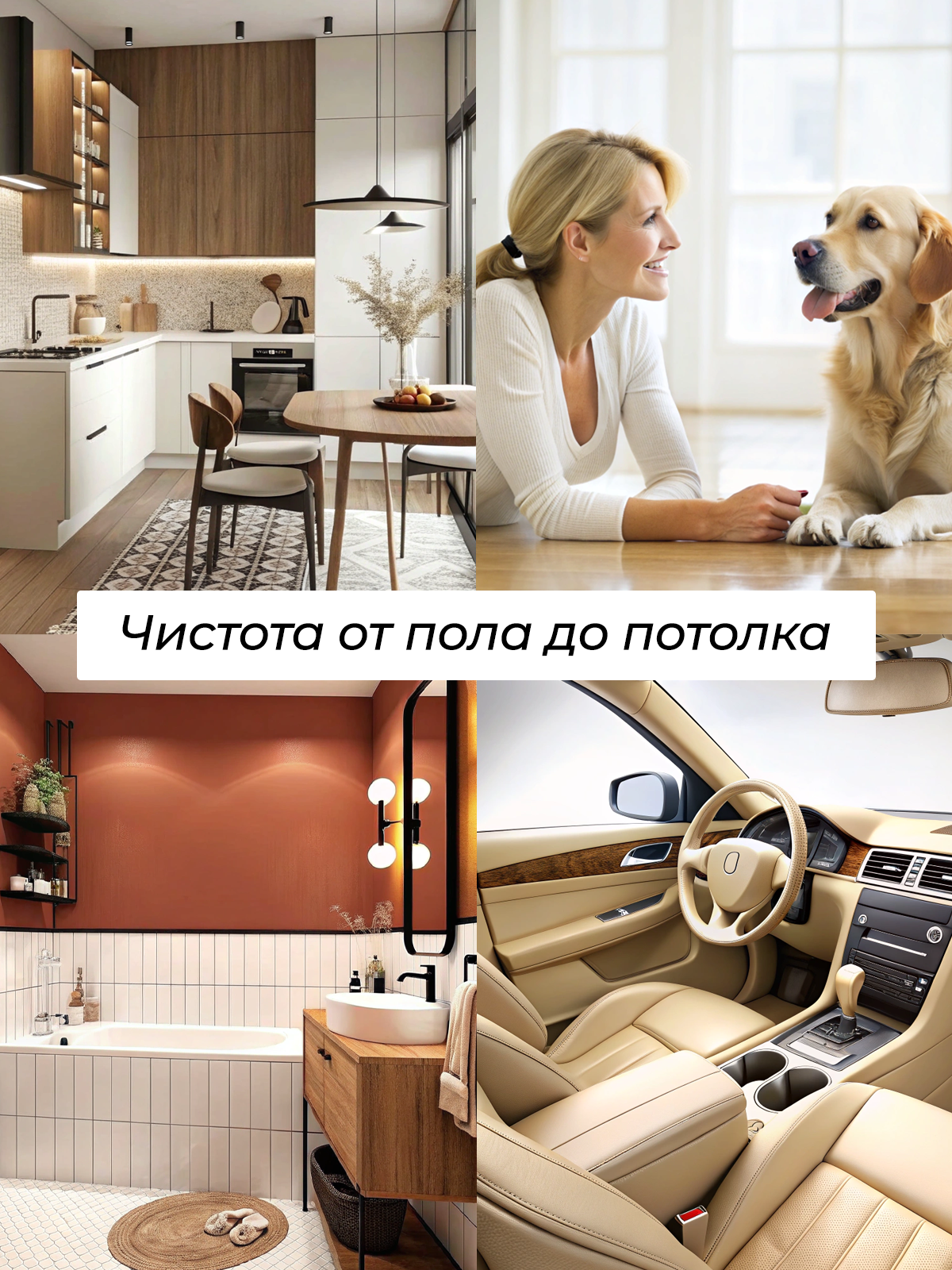 Насадки для пароочистителя, сменные, 2 тряпки и 2 щётки в комплекте — фото 1