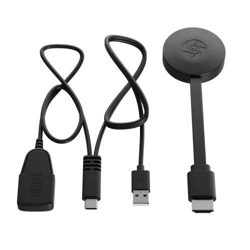 Беспроводной ТВ адаптер ChromeCast GSMIN G2 Wi-Fi HDMI приставка 4K Черный 1950₽