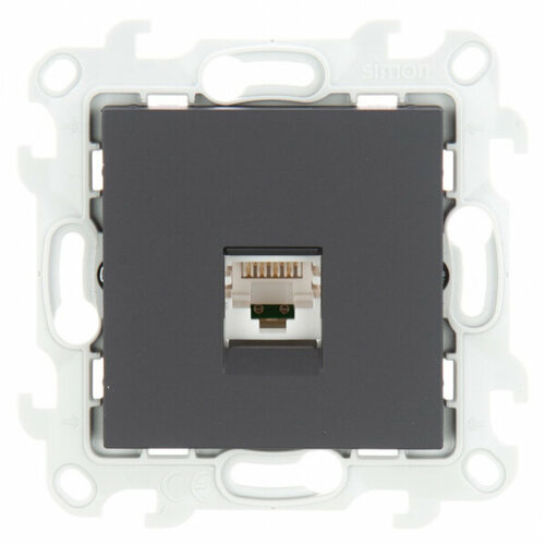 фото 3 шт. simon 24 графит розетка rj45 кат. 5е utp 2410598-038
