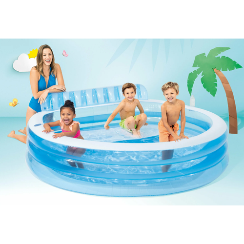 фото Надувной бассейн intex, 229 х 218 х 79 см, swim center family lounge pool, семейный