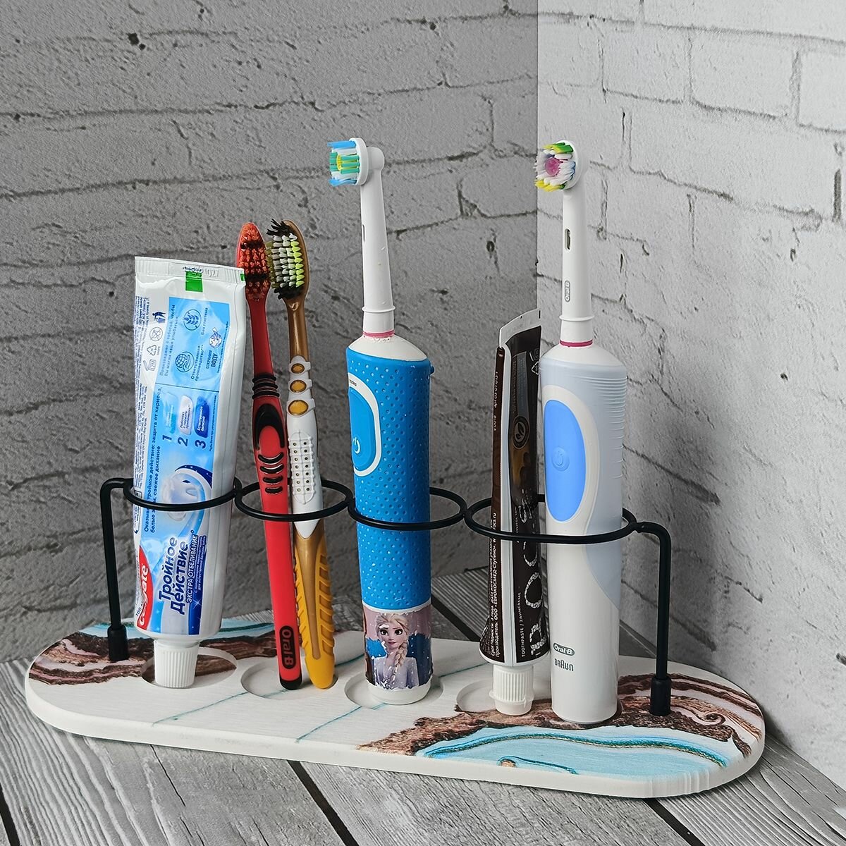 Подставка для зубных щеток / органайзер для зубных щеток и пасты