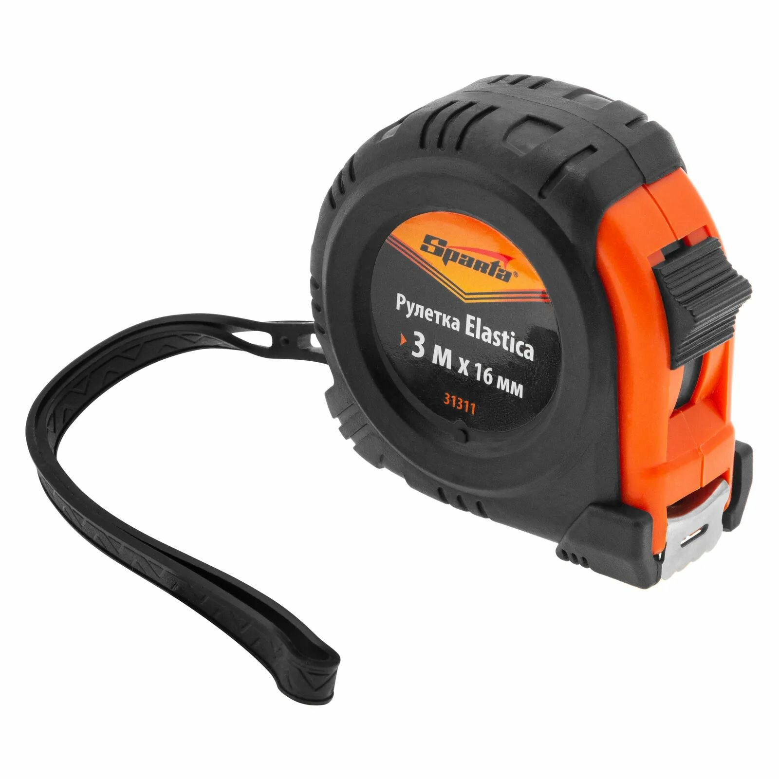 Рулетка 3м х 16 мм Sparta Elastica обрезиненный корпус — фото 1
